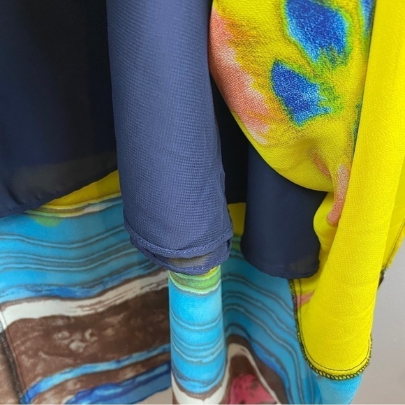 ALISON Sheri Multi Coloured Sleeveless Maxi Dress M/L - Picture 8 of 11